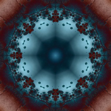 Kusursuz geometrik çiçek deseni. Uzay dokusu. Kaleydoskop