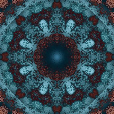 Kusursuz geometrik çiçek deseni. Uzay dokusu. Kaleydoskop