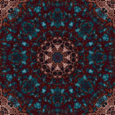 Kusursuz geometrik çiçek deseni. Uzay dokusu. Kaleydoskop