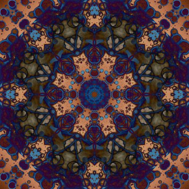 Kusursuz geometrik çiçek deseni. Uzay dokusu. Kaleydoskop