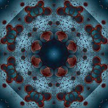 Kusursuz geometrik çiçek deseni. Uzay dokusu. Kaleydoskop