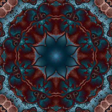 Kusursuz geometrik çiçek deseni. Uzay dokusu. Kaleydoskop