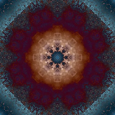 Kusursuz geometrik çiçek deseni. Uzay dokusu. Kaleydoskop