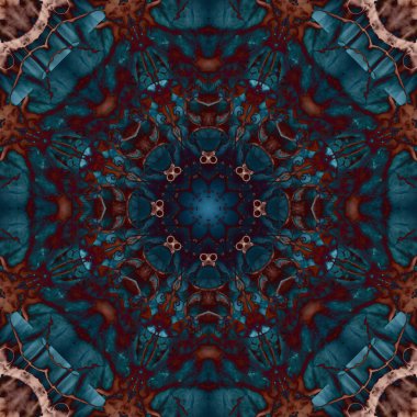 Kusursuz geometrik çiçek deseni. Uzay dokusu. Kaleydoskop