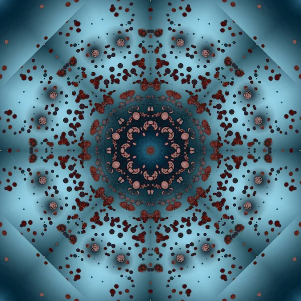 Płynny Wzór Geometrycznych Kwiatów Kosmiczna Faktura Kalejdoskop — Zdjęcie stockowe
