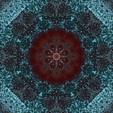 Kusursuz geometrik çiçek deseni. Uzay dokusu. Kaleydoskop