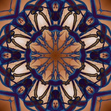 Kusursuz geometrik çiçek deseni. Uzay dokusu. Kaleydoskop