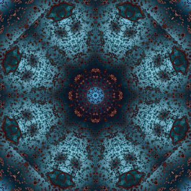 Kusursuz geometrik çiçek deseni. Uzay dokusu. Kaleydoskop