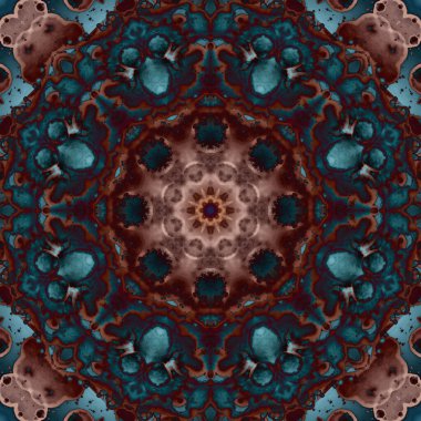 Kusursuz geometrik çiçek deseni. Uzay dokusu. Kaleydoskop