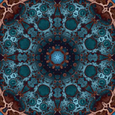 Kusursuz geometrik çiçek deseni. Uzay dokusu. Kaleydoskop