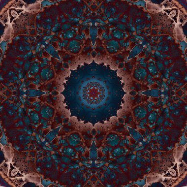 Kusursuz geometrik çiçek deseni. Uzay dokusu. Kaleydoskop