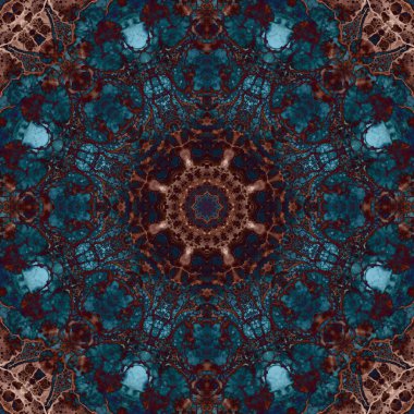 Kusursuz geometrik çiçek deseni. Uzay dokusu. Kaleydoskop