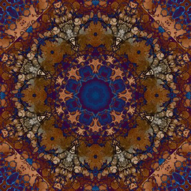 Kusursuz geometrik çiçek deseni. Uzay dokusu. Kaleydoskop