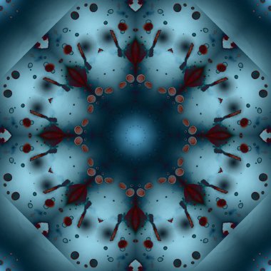 Kusursuz geometrik çiçek deseni. Uzay dokusu. Kaleydoskop