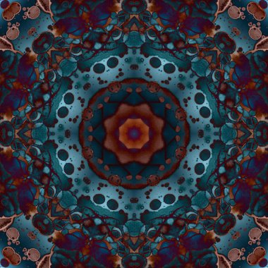 Kusursuz geometrik çiçek deseni. Uzay dokusu. Kaleydoskop