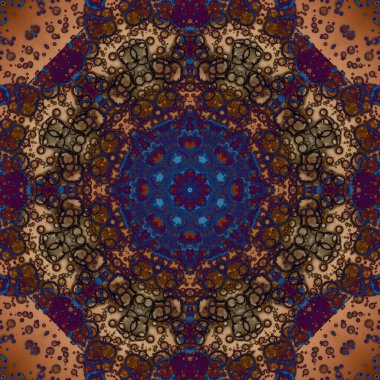 Kusursuz geometrik çiçek deseni. Uzay dokusu. Kaleydoskop