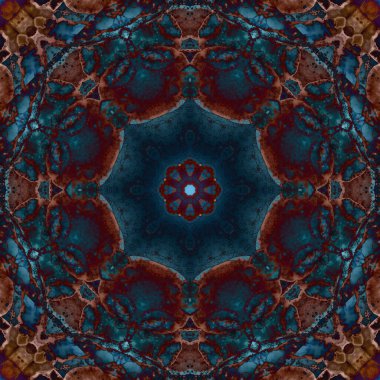 Kusursuz geometrik çiçek deseni. Uzay dokusu. Kaleydoskop