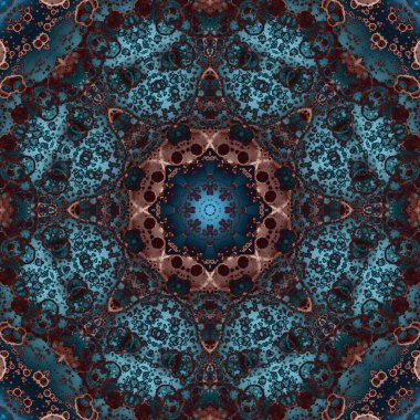 Kusursuz geometrik çiçek deseni. Uzay dokusu. Kaleydoskop