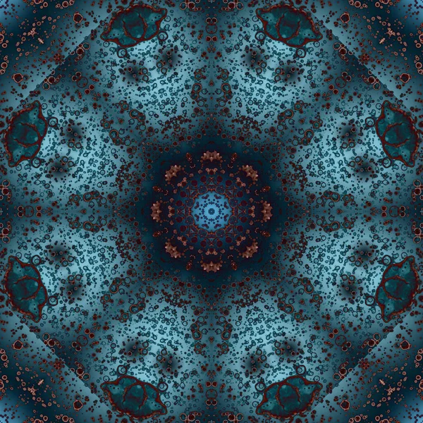 Seamless Pattern Geometric Flowers Space Texture Kaleidoscope — Stock Photo, Image