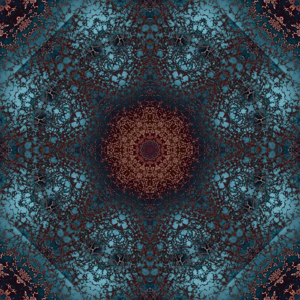 Bezešvé Vzory Geometrických Květin Vesmírná Textura Kaleidoskop — Stock fotografie