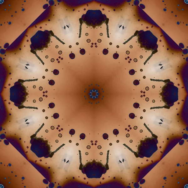 Sömlöst Mönster Geometriska Blommor Rymdstruktur Kalejdoskop — Stockfoto