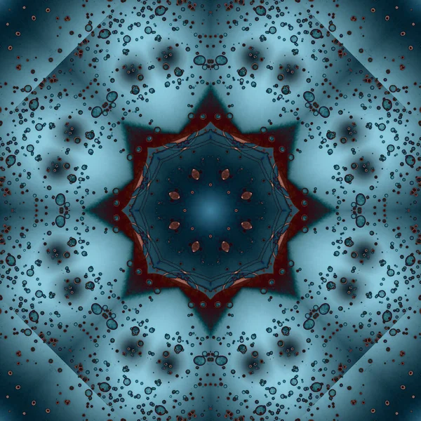 Bezešvé Vzory Geometrických Květin Vesmírná Textura Kaleidoskop — Stock fotografie