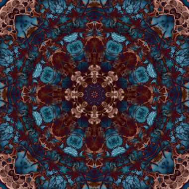 Kusursuz geometrik çiçek deseni. Uzay dokusu. Kaleydoskop