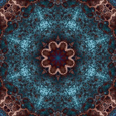 Kusursuz geometrik çiçek deseni. Uzay dokusu. Kaleydoskop