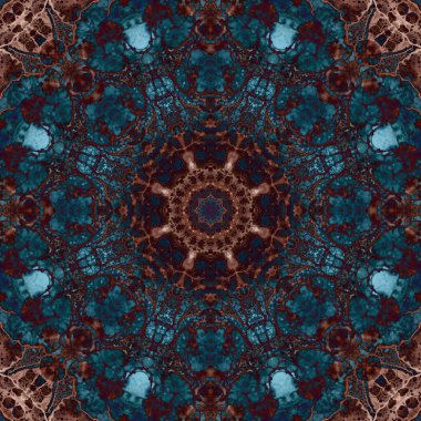 Kusursuz geometrik çiçek deseni. Uzay dokusu. Kaleydoskop