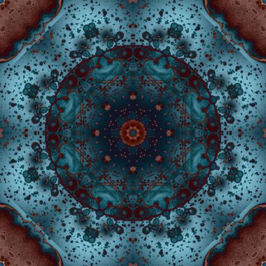 Kusursuz geometrik çiçek deseni. Uzay dokusu. Kaleydoskop