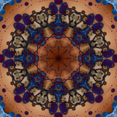 Kusursuz geometrik çiçek deseni. Uzay dokusu. Kaleydoskop