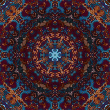 Kusursuz geometrik çiçek deseni. Uzay dokusu. Kaleydoskop