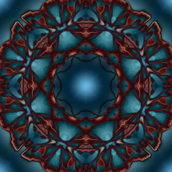 幾何学的な花のシームレスなパターン 空間の質感 万華鏡 — ストック写真