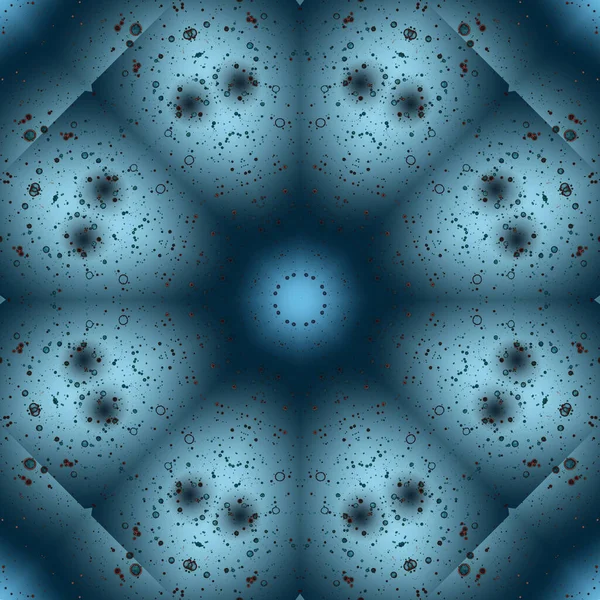Patrón Sin Costuras Flores Geométricas Textura Espacial Caleidoscopio — Foto de Stock