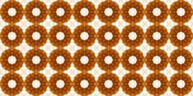 Kahve ve kola ile kusursuz desen. Altın desen