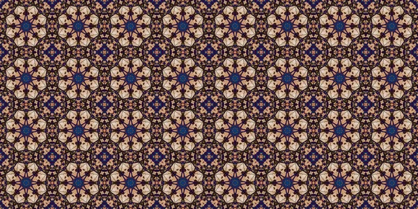 Seamless Pattern Geometric Flowers Space Texture — Stock Photo, Image