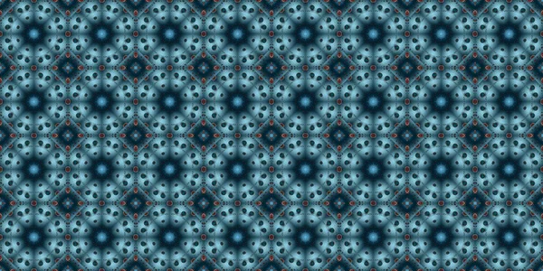 Seamless pattern of geometric flowers. Space texture
