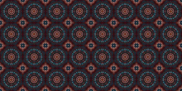 Seamless Pattern Geometric Flowers Space Texture — Stockfoto