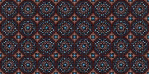 Seamless Pattern Geometric Flowers Space Texture — Stock Photo, Image