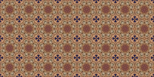 Seamless Pattern Geometric Flowers Space Texture — Stock Photo, Image