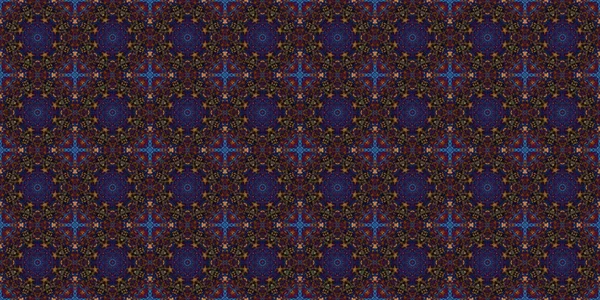 Bezešvé Vzory Geometrických Květin Textura Prostoru — Stock fotografie