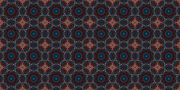 Seamless pattern of geometric flowers. Space texture