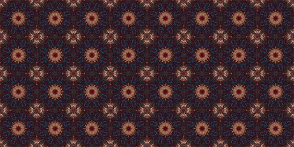 Nahtloses Muster Geometrischer Blumen Raumstruktur — Stockfoto