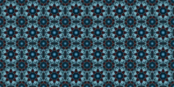 Bezešvé Vzory Geometrických Květin Textura Prostoru — Stock fotografie
