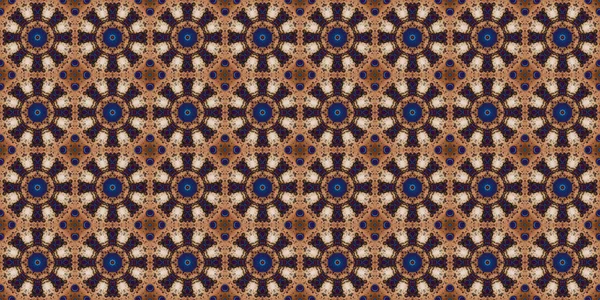Seamless Pattern Geometric Flowers Space Texture — Stockfoto