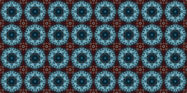 Seamless pattern of geometric flowers. Space texture