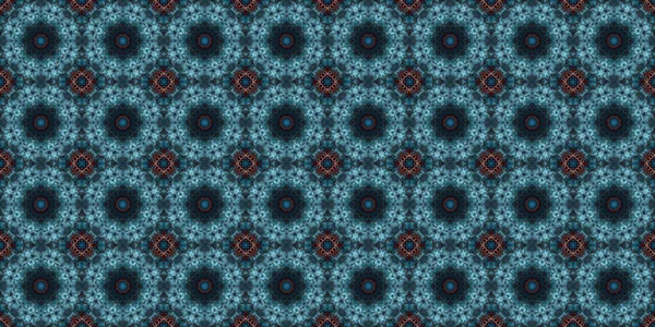 Seamless pattern of geometric flowers. Space texture