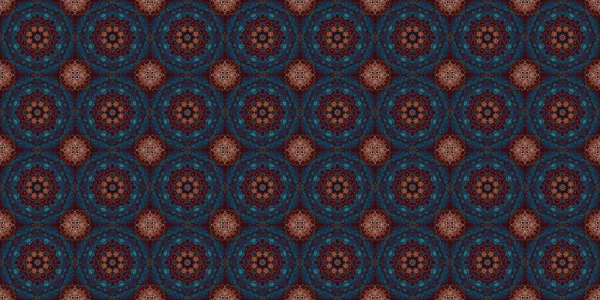 Seamless Pattern Geometric Flowers Space Texture — Stock Photo, Image