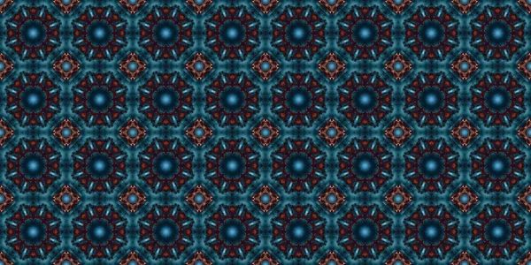 Seamless Pattern Geometric Flowers Space Texture — Stock Photo, Image