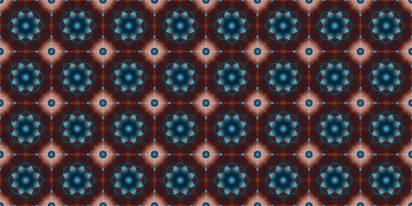 Patrón Sin Costuras Flores Geométricas Textura Espacial —  Fotos de Stock
